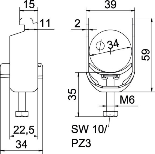 Abraçadeira BBS 2056 28-34mm Alumínio