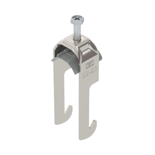 Abraçadeira BBS 2056 22-28mm Aço inoxidável, livre de ferrugem A2 1.4301 brilhante, pós-tratamento