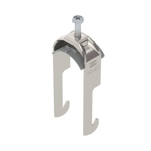 Abraçadeira BBS 2056 34-40mm Aço inoxidável, livre de ferrugem A2 1.4301 brilhante, pós-tratamento