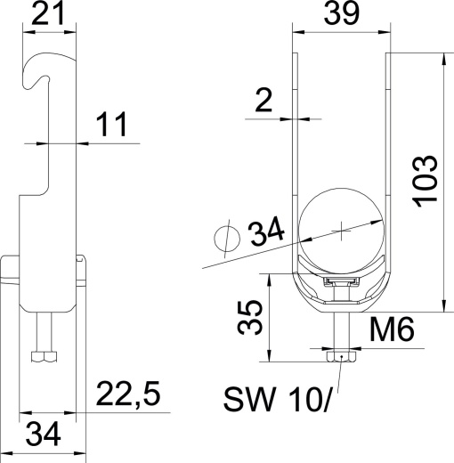 Abraçadeira BBS 2056 28-34mm Alumínio