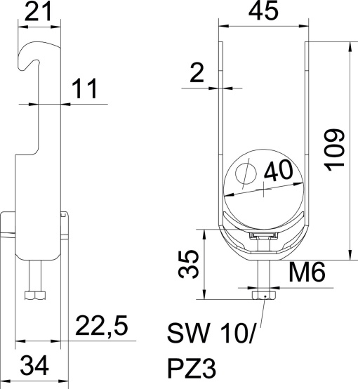 Abraçadeira BBS 2056 34-40mm Alumínio