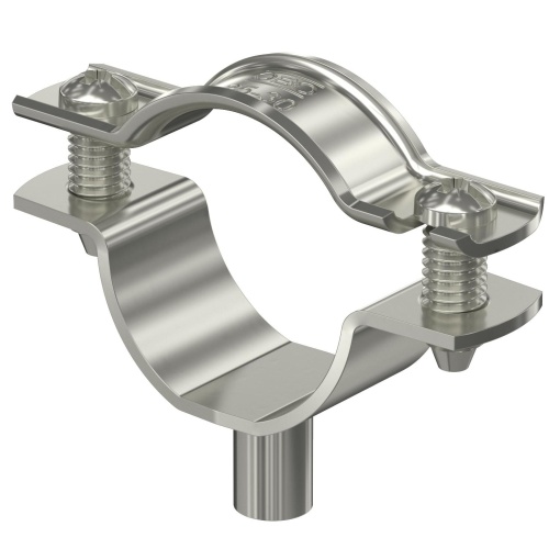 Abraçadeira metálica com rosca M6 25-30mm Aço inoxidável A4 1.4571