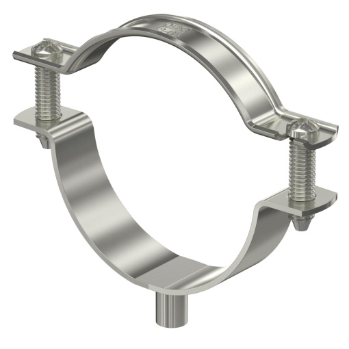 Abraçadeira metálica com rosca M6 53-63mm Aço inoxidável A4 1.4571