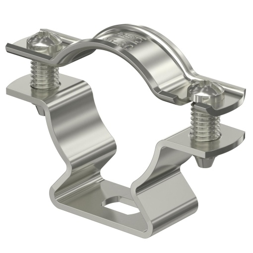 Abraçadeira metálica com furo oblongo 25-30mm Aço inoxidável A4 1.4571