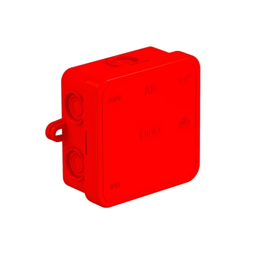 Caixa de derivação 75x75x36 Polietileno vermelho