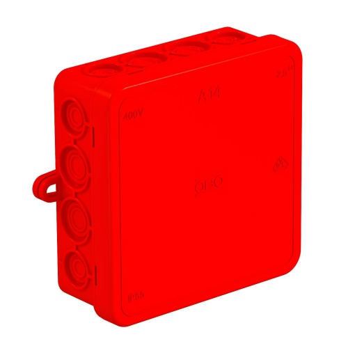 Caixa de derivação 100x100x38 Polietileno vermelho