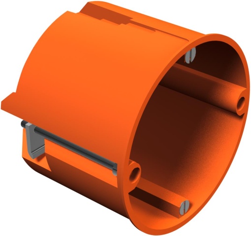 Caixa de aparelhagem Paredes ocas Ø68mm, H61mm Polipropileno cor-de-laranja
