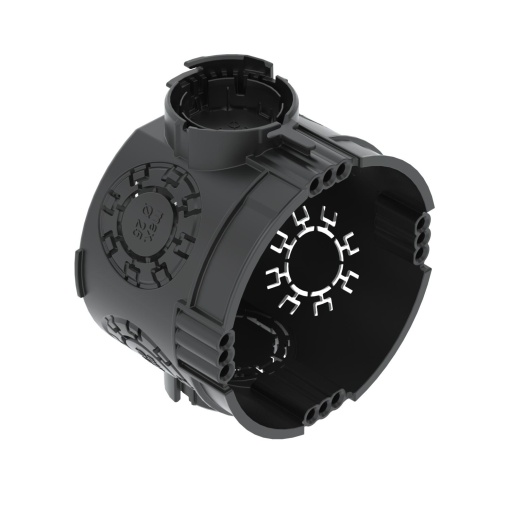 Caixa de aparelhagem UP Ø60mm, H46mm Polipropileno Jet black