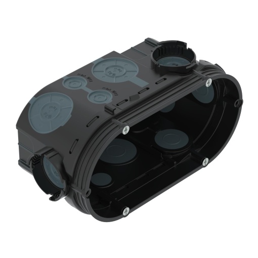 Caixa de aparelhagem UP versão dupla, hermética 2x Ø61xH67mm Polypropylen  Thermoplastisches Elastomer deep black  blue grey