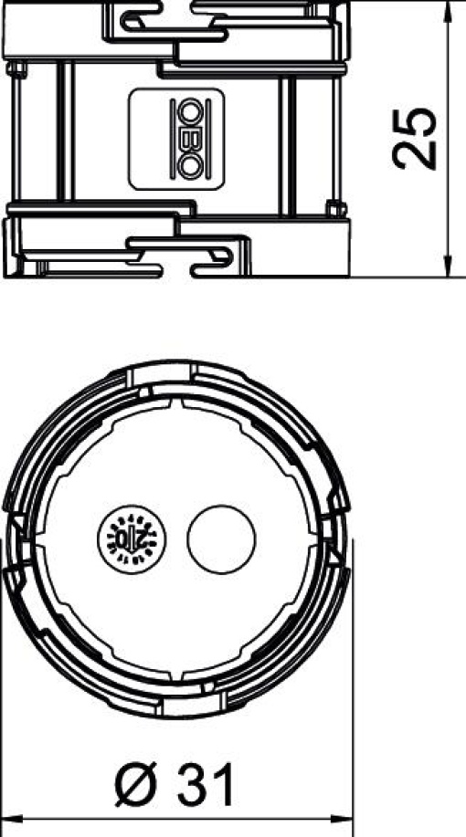 Espaçador UP para caixa de encastrar 20mm Poliestireno vermelho