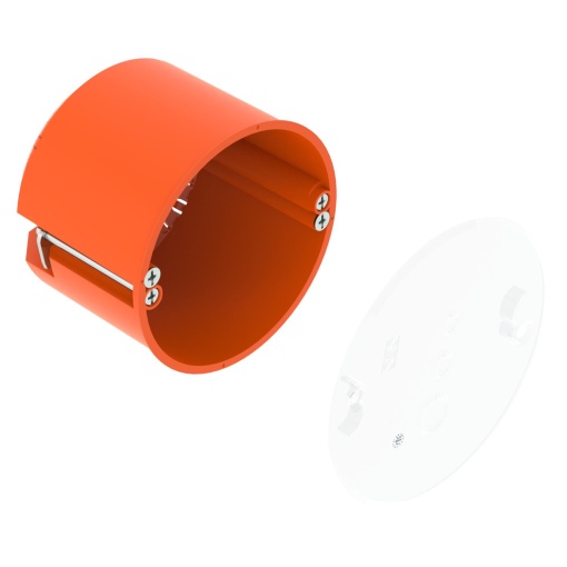 Caixa de aparelhagem HW com tampa Ø74mm, H61mm Polipropileno cor-de-laranja