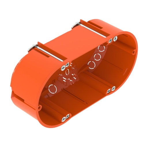 Caixa de aparelhagem HW versão dupla 142x71 Polipropileno cor-de-laranja
