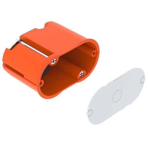 Caixa de aplique HW, hermética versão dupla, com tampa 68x38x45 Polypropylen  Thermoplastisches Elastomer orange  grey