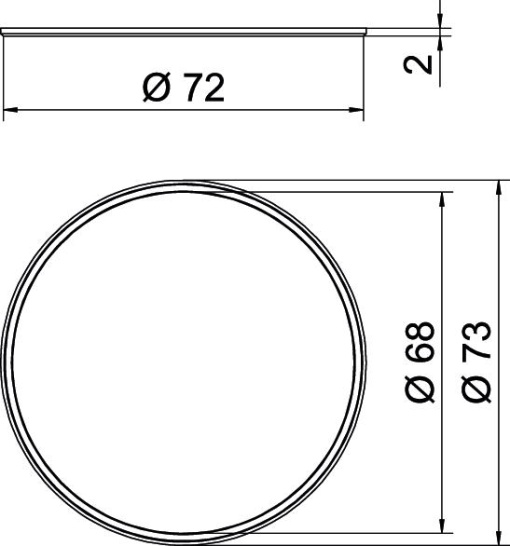 Anel de compensação HW para caixa paredes ocas ø68 mm Ø68mm Polipropileno cor-de-laranja