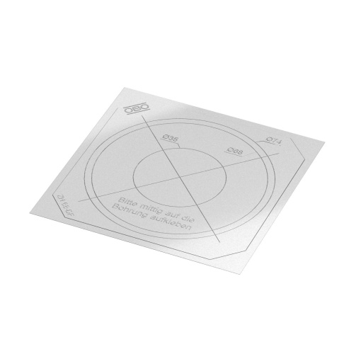 Película de selagem para caixa de paredes ocas Ø68mm transparente