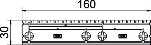 Chapa de furação 160x31x6 Polipropileno cor-de-laranja