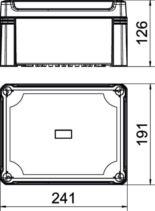 Caixa vazia 240x191x125 Policarbonato preto grafite RAL 9011