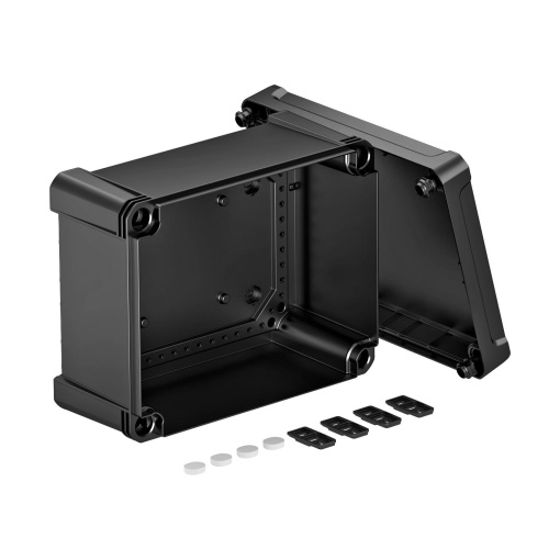 Caixa vazia 240x191x125 Policarbonato preto RAL 9011