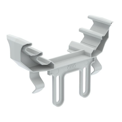 Universal fixing element for junction box on cable tray 165x163x49 Polipropileno, reforçado a fibra de vidro cinzento claro RAL 7035