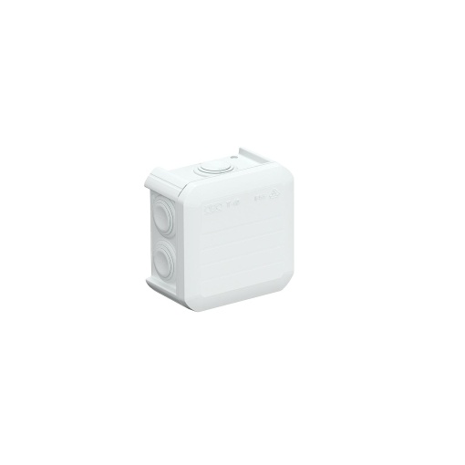 Caixa de derivação com entradas 90x90x52 Polipropileno branco puro RAL 9010