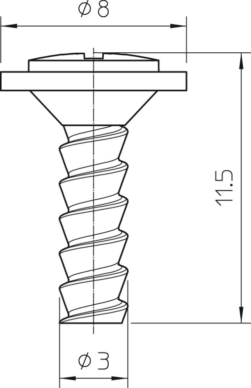 Parafuso de fixação para Série T Ø3,5x10 Aço eletrogalvanizado