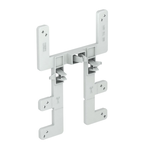 Suporte de caixa T60-T100 para caminho de cabos em varão 139x104mm Policarbonato cinzento claro