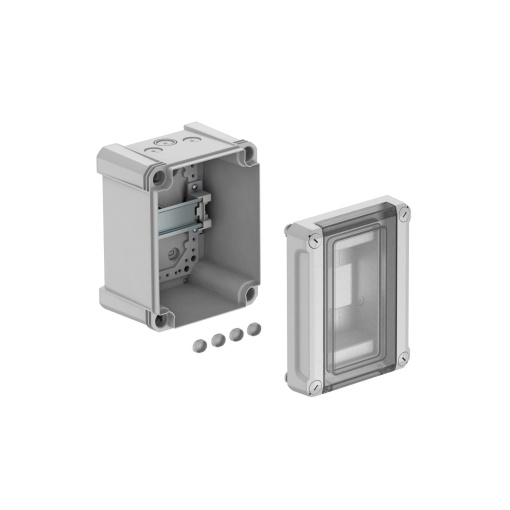 Quadro de distribuição sem bornes, para 3 módulos 150x190x125 Poliestireno cinzento claro RAL 7035