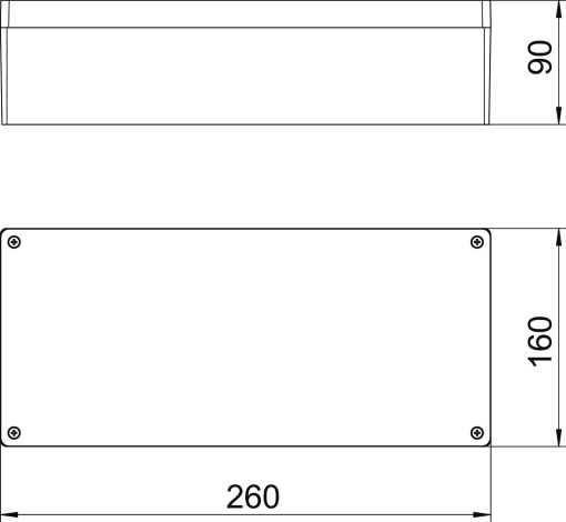 Caixa de alumínio 360x160x91 Molde de pressão em alumínio revestido a pó cinzento prateado RAL 7001