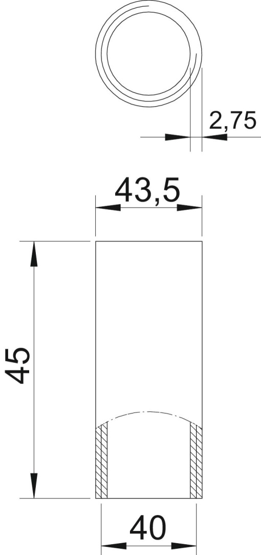 União de alumínio com rosca M40x1,5 Alumínio