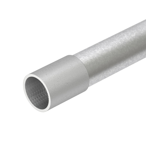 Tubo metálico com rosca M63, 3000mm Aço galvanizado por imersão a quente após maquinação
