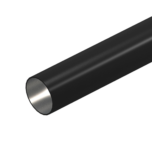 Tubo metálico sem rosca Ø16, 3000mm Aço PES50 - PoliésterEpóxido preto RAL 9005