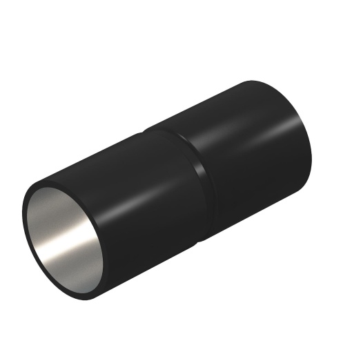 União metálica sem rosca Ø16mm Aço PES50 - PoliésterEpóxido preto RAL 9005
