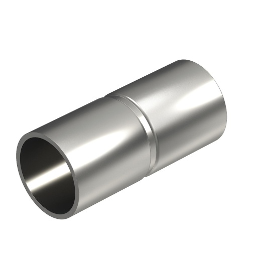União de aço inox sem rosca Ø16mm Aço inoxidável A4 1.4571 brilhante, pós-tratamento