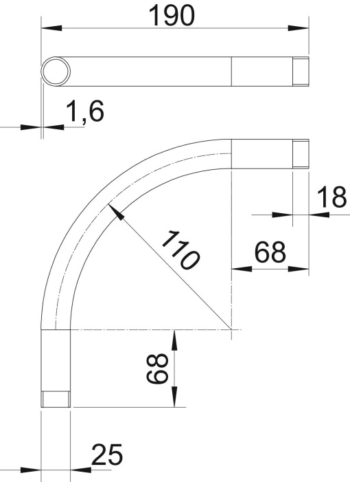 Ângulo metálico 90º com rosca M25x1,5 Aço PES50 - PoliésterEpóxido preto RAL 9005