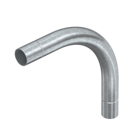 Ângulo metálico 90º sem rosca Ø32mm Aço galvanizado por imersão a quente após maquinação