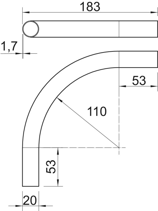 Curva de tubo plástico livre de halogéneos Ø20mm Policarbonatoacrilonitrila-butadieno-estireno cinzento claro RAL 7035