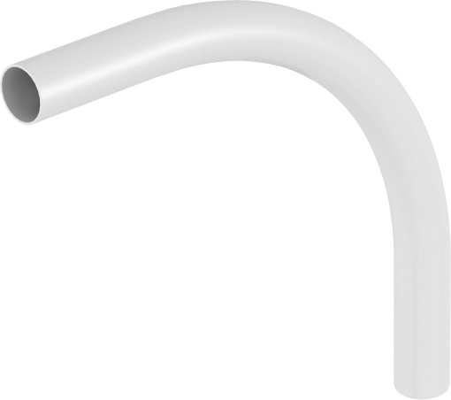 Curva de tubo plástico livre de halogéneo Ø32mm Policarbonatoacrilonitrila-butadieno-estireno cinzento claro RAL 7035