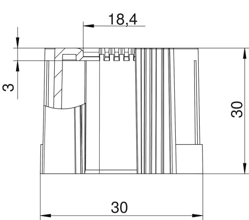Ponteira para tubo, divisível métrica M25 Polietileno cinzento claro RAL 7035