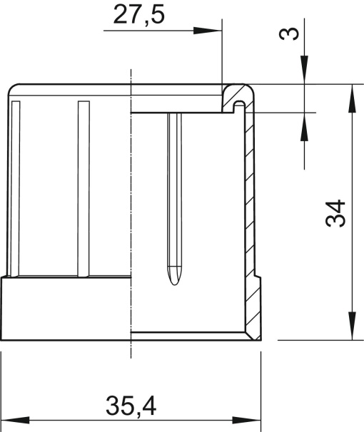 Ponteira métrica M32 Polietileno cinzento claro RAL 7035