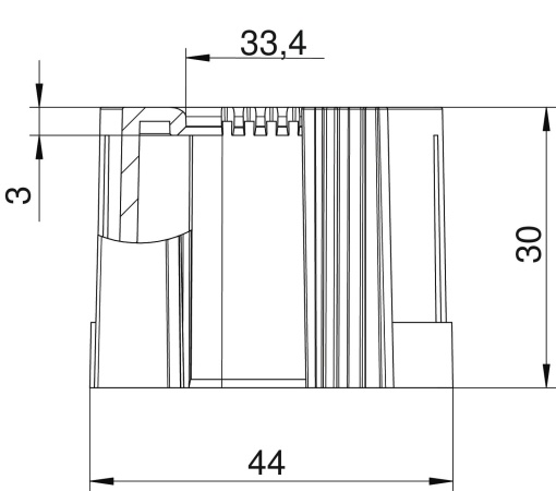 Ponteira para tubo, divisível métrica M40 Polietileno cinzento claro RAL 7035