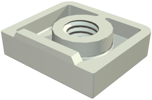 Porca starQuick M6 Policarbonato cinzento claro RAL 7035