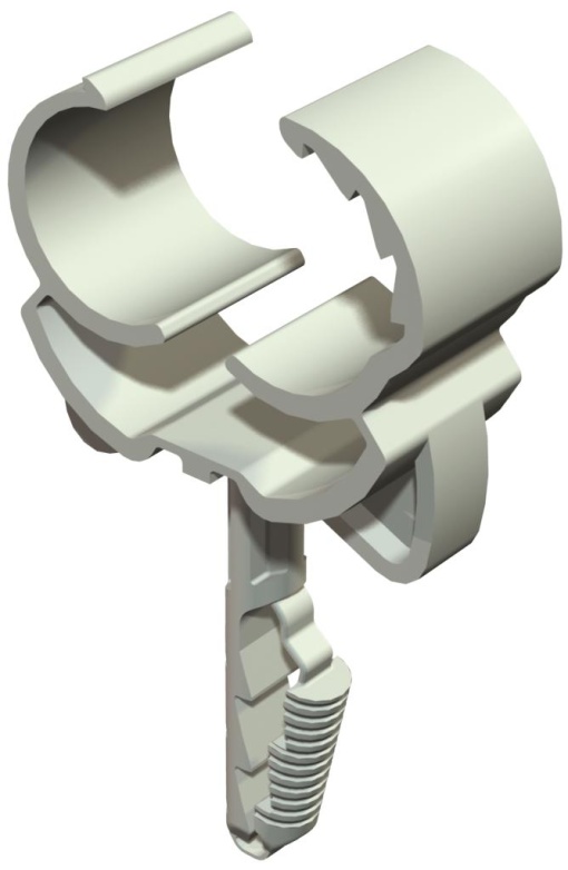 Abraçadeira Click-Snap 16-21,5mm Poliamida cinzento claro RAL 7035