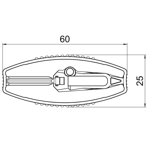 Wall groove clamp Polipropileno cor-de-laranja