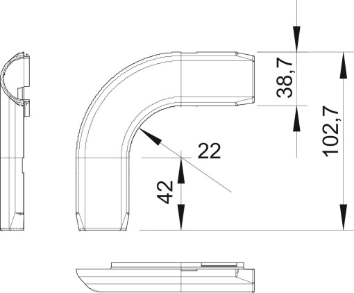 Ângulo de 90 Quick-Pipe M32 Policloreto de vinilo cinzento claro RAL 7035