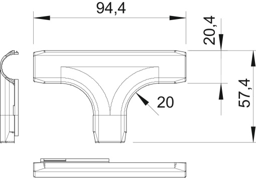 Derivação em T Quick-Pipe M16 Policloreto de vinilo cinzento claro RAL 7035
