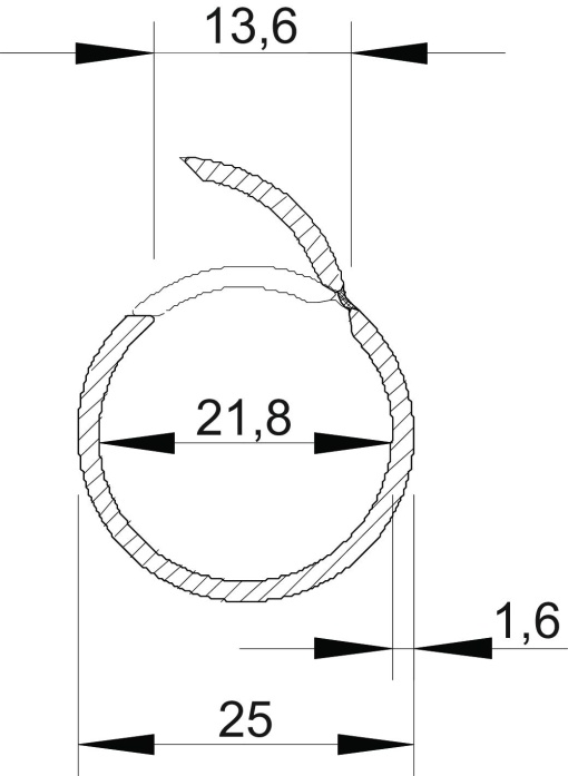 Quick-Pipe M25 Policloreto de vinilo cinzento claro RAL 7035