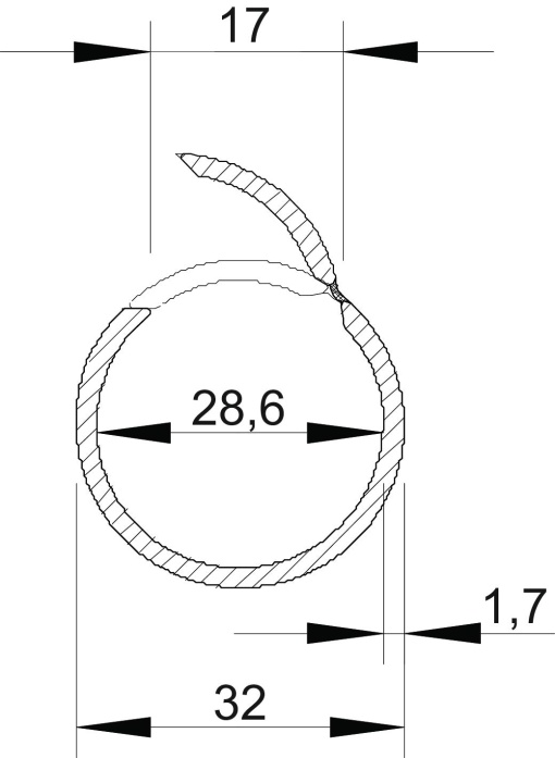 Quick-Pipe M32 Policloreto de vinilo cinzento claro RAL 7035