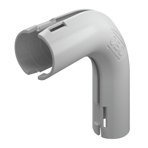 Ângulo de 90 Quick-Pipe M20 Polipropileno cinzento claro RAL 7035