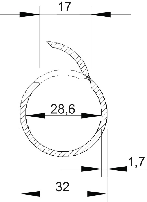Conjunto Quick-Pipe Quick-PipeAbraçadeira Quick M32 Policloreto de vinilo cinzento claro RAL 7035