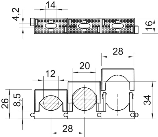 Abraçadeira pressão em série 12-20mm Poliamida preto